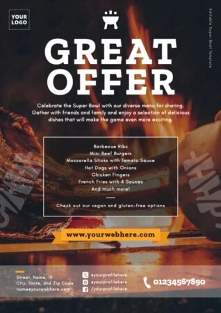 Edit a Super Bowl flyer