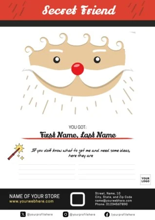 Edita una tarjeta de Amigo Invisible