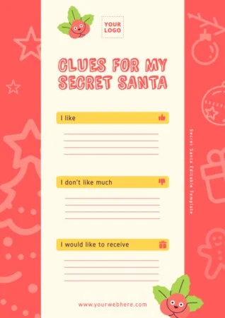 Edit a Secret Santa template