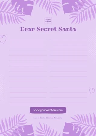 Edit a Secret Santa template