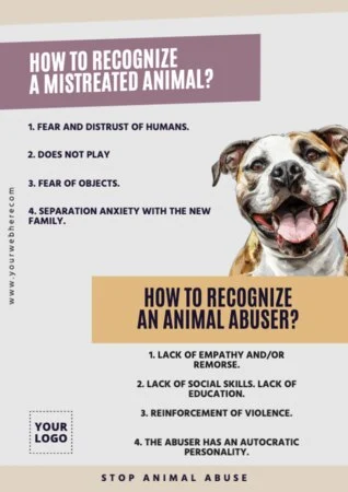 Edit a stop animal abuse poster