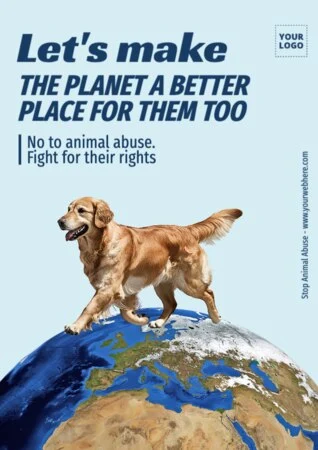 Edit a stop animal abuse poster