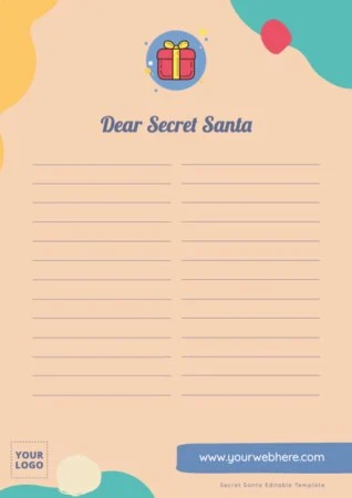 Edit a Secret Santa template