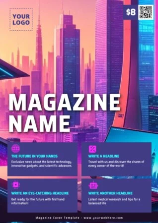Edit a blank Magazine template