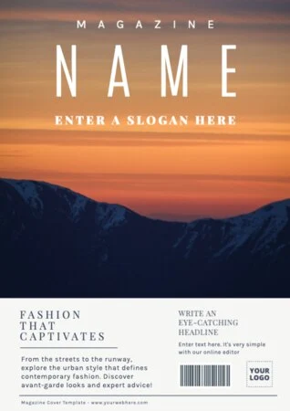 Edit a blank Magazine template