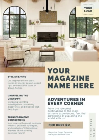 Edit a blank Magazine template