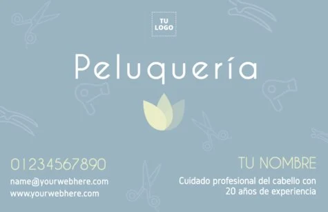 Edita una tarjeta de peluquería