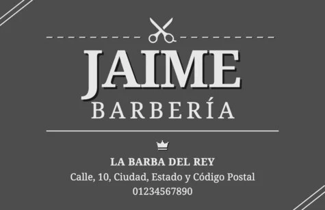 Edita una tarjeta de peluquería