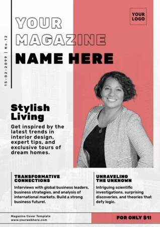 Edit a blank Magazine template