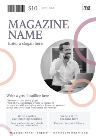 Edit a blank Magazine template