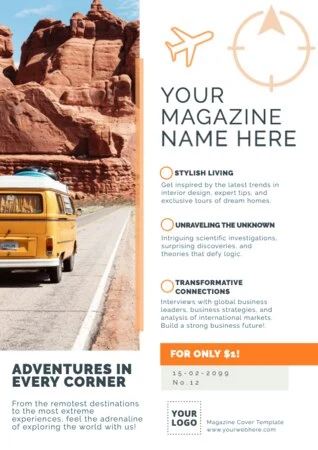 Edit a blank Magazine template