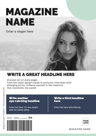 Edit a blank Magazine template