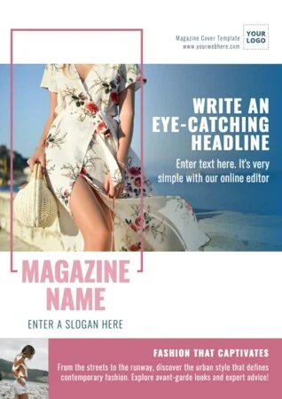 Edit a blank Magazine template