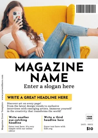 Edit a blank Magazine template