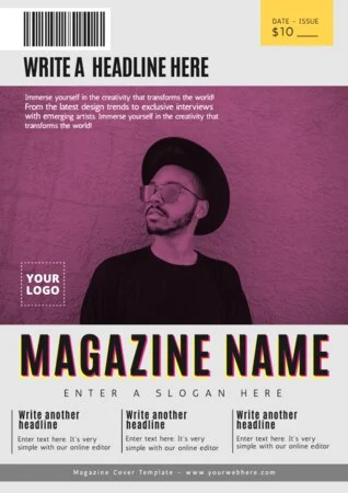 Edit a blank Magazine template