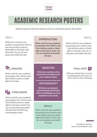 Edit an academic poster sample