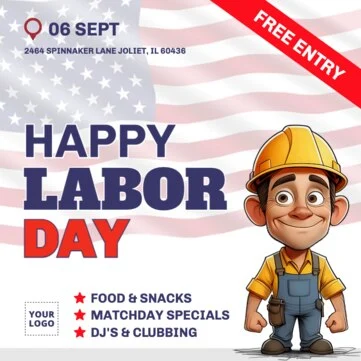 Edit a Labor Day template