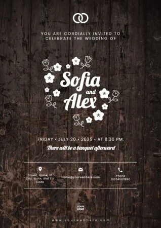 Edit a Rustic Wedding card
