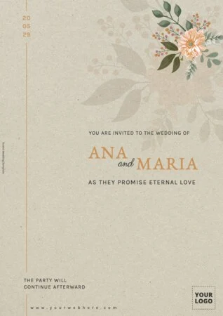 Edit a Rustic Wedding card