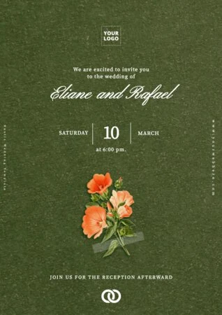 Edit a Rustic Wedding card