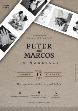 Edit a Rustic Wedding card