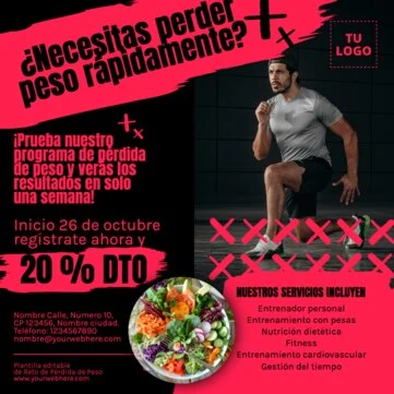 Edita un flyer sobre Perder Peso