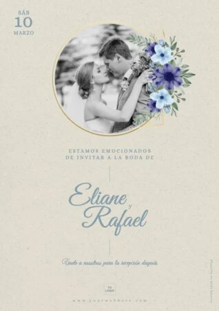 Edita una invitación rústica