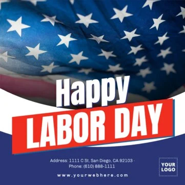 Edit a Labor Day template