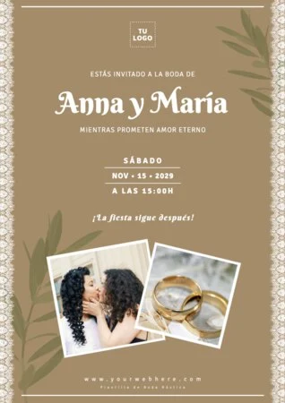 Edita una invitación rústica