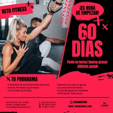 Edita un cartel de Fitness