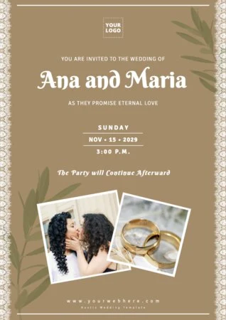 Edit a Rustic Wedding card