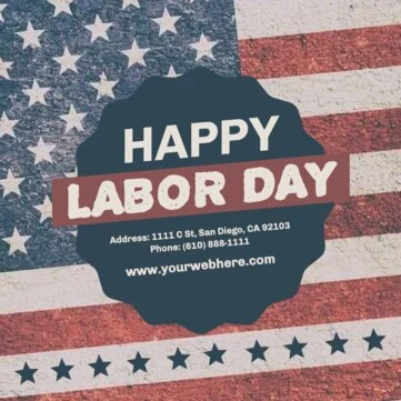 Edit a Labor Day template