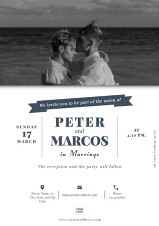 Edit a Rustic Wedding card