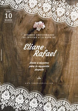 Edita una invitación rústica