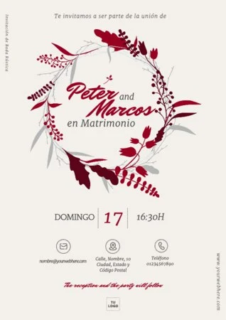 Edita una invitación rústica