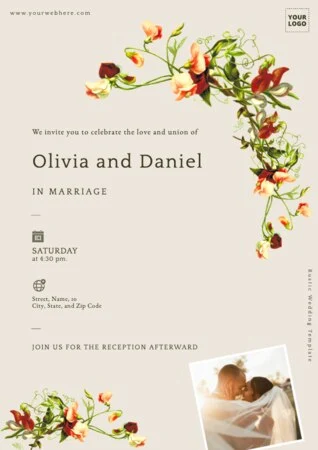 Edit a Rustic Wedding card