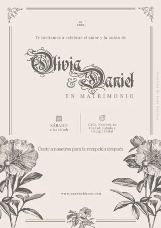 Edita una invitación rústica