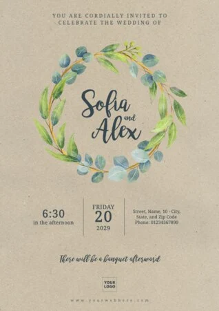 Edit a Rustic Wedding card