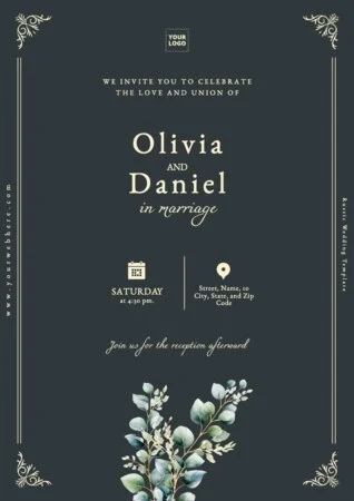 Edit a Rustic Wedding card