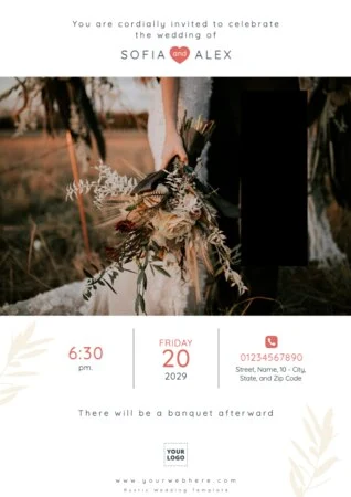 Edit a Rustic Wedding card