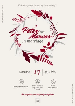 Edit a Rustic Wedding card