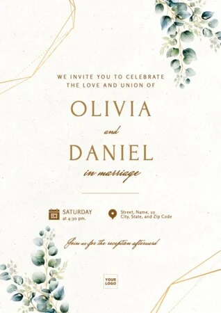 Edit a Rustic Wedding card