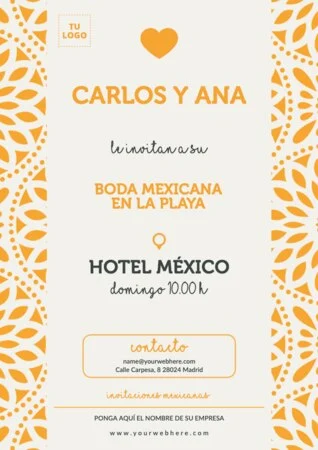 Edita una invitación a fiesta mexicana