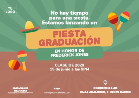 Edita una invitación a fiesta mexicana