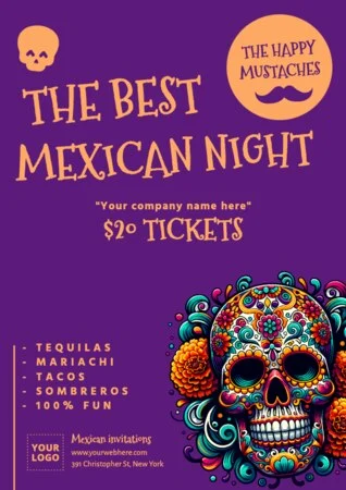 Editar um convite para uma festa mexicana