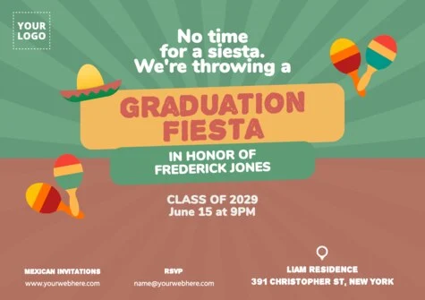 Editar um convite para uma festa mexicana