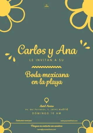 Edita una invitación a fiesta mexicana