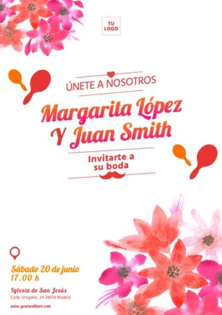 Edita una invitación a fiesta mexicana