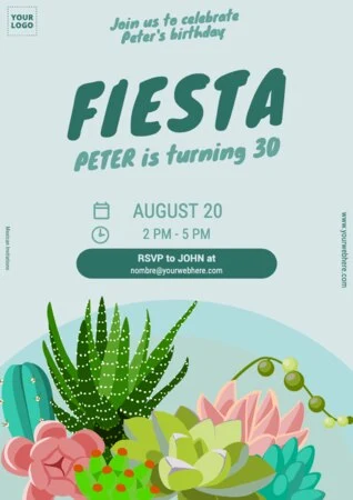 Editar um convite para uma festa mexicana