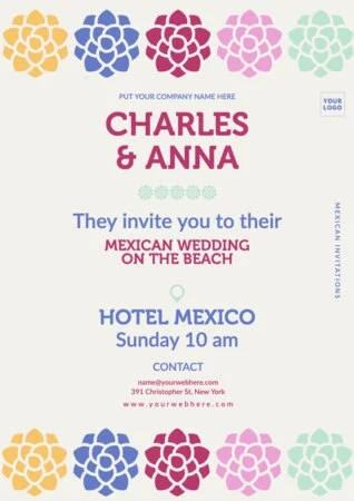 Edit a Mexican theme invite template